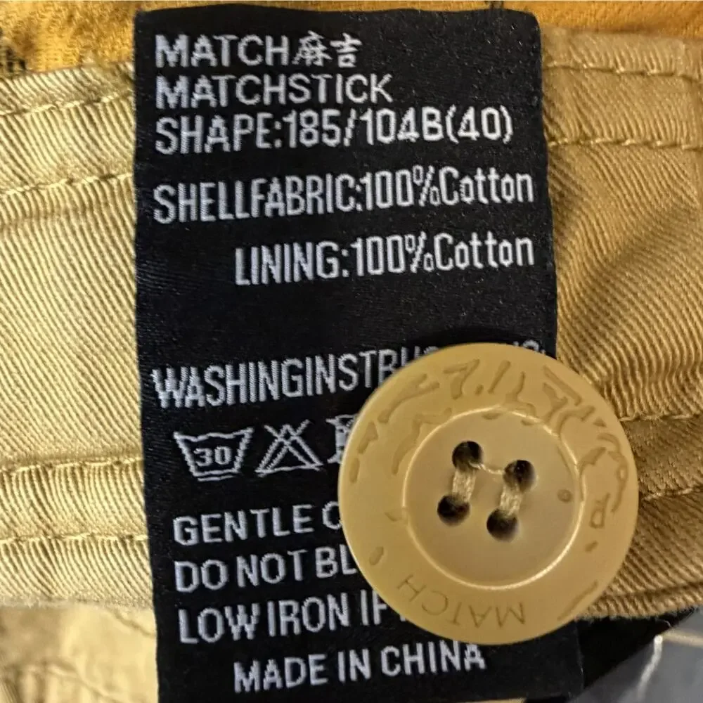 Matchstick‎ Men's 1978 Union Workwear Supplies Cargo Shorts Brown Beige Size 40